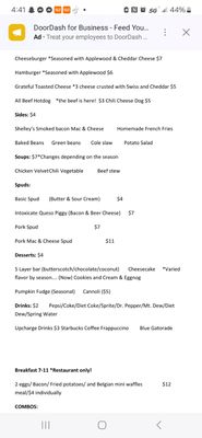 Menu photo 1 Shelbell's Sugarshack New Palestine, IN Menu photo 1 Shelbell's Sugarshack New Palestine, IN