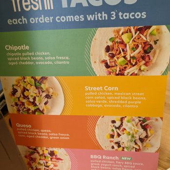 Freshii - a menu for tacos at a restaurant - Vegetarian Near Me - Edmonton, Alberta Freshii - a menu for tacos at a restaurant - Vegetarian Near Me - Edmonton, Alberta