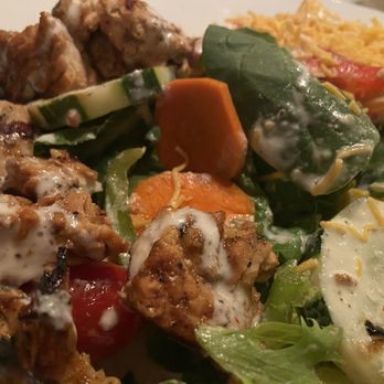 Pear Tree Kitchen & Bar - Grilled chicken with fresh green salad and house vinaigrette - Steakhouses Near Me - Macon, Missouri