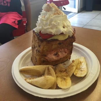 Button Up Cafe - Strawberry cheesecake stuffed French toast. - Breakfast & Brunch Near Me - Pearl City, Hawaii Button Up Cafe - Strawberry cheesecake stuffed French toast. - Breakfast & Brunch Near Me - Pearl City, Hawaii