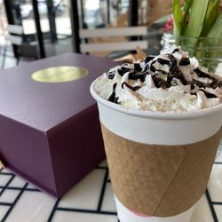 Whoopsi Bakeshop - Hot chocolate with a box's of macaroons