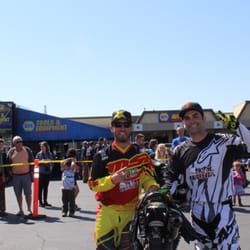NAPA Auto Parts - Farm And Auto Supply - Derek Garland and Todd Potter FMX Riders performing in the parking lot at the Grand Opening!