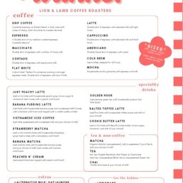 Drink menu 7/5/26 Drink menu 7/5/26