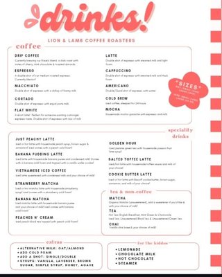 Menu photo 3 Lion and Lamb Coffee Roasters Costa Mesa, CA