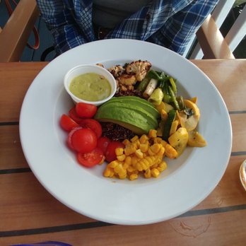 Bungalow Bar - Avocado Quinoa Bowl. At $14 ($19 with the tiny side of chicken we ordered with it) it was a pitiful dinner and we were really bummed... - American Near Me - Seaside, New York Bungalow Bar - Avocado Quinoa Bowl. At $14 ($19 with the tiny side of chicken we ordered with it) it was a pitiful dinner and we were really bummed... - American Near Me - Seaside, New York