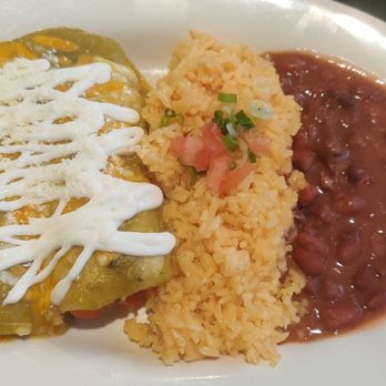 Las Panteras Negras - Enchiladas con salsa verde. They added peppers and tomatoes for me :) - Mexican Near Me - New York, New York
