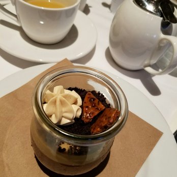 Hawks - Dark chocolate pot de creme, caramelia ganache, cocoa nib brittle. - New American Near Me - Granite Bay, California Hawks - Dark chocolate pot de creme, caramelia ganache, cocoa nib brittle. - New American Near Me - Granite Bay, California