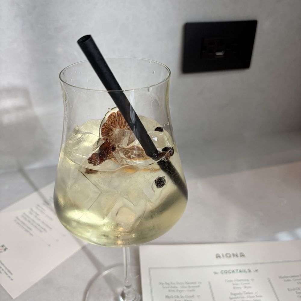 Aiona - Gin and tonic - Mediterranean Near Me - Sacramento, California