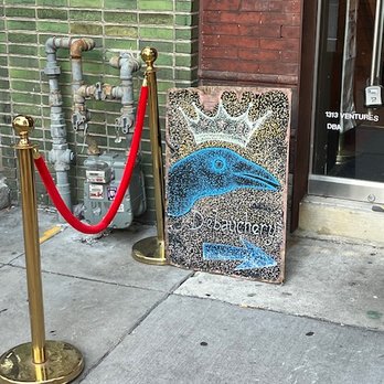 The Crown & Crow - Street level signage. Debauchery! - Bars Near Me - Washington, DC, District of Columbia