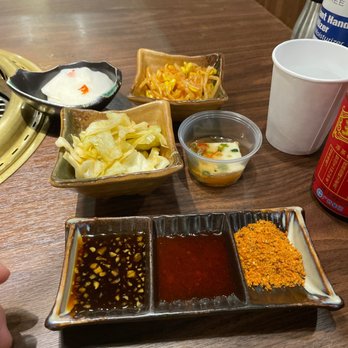 GAN-HOO BBQ - side dishes and some spicy sauce. just love it. - Barbeque Near Me - Flushing, New York GAN-HOO BBQ - side dishes and some spicy sauce. just love it. - Barbeque Near Me - Flushing, New York