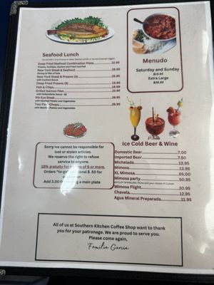 Menu photo 7 Southern Kitchen Coffee Shop San Jose, CA Menu photo 7 Southern Kitchen Coffee Shop San Jose, CA