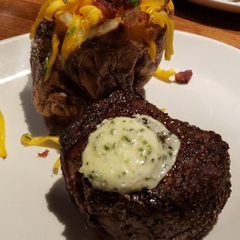 Stoney River - Legendary 12oz filet with loaded baked tomato. Super tender! - Steakhouses Near Me - Germantown, Tennessee Stoney River - Legendary 12oz filet with loaded baked tomato. Super tender! - Steakhouses Near Me - Germantown, Tennessee