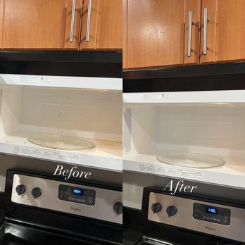 SpartanClean - before and after microwave - Home Cleaning Near Me SpartanClean - before and after microwave - Home Cleaning Near Me