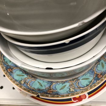 Goodwill - I stacked up all these broken dishes. Every single one has sharp and filthy chips and they're trying to sell them. - Thrift Stores Near Me - Savannah, Georgia