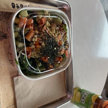 The Poké Box - Lunch California dressing with a drink - Poke Near Me - Markham, Ontario