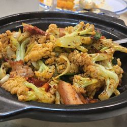Delicious Chengdu - Sauteed Bacon and Cauliflower