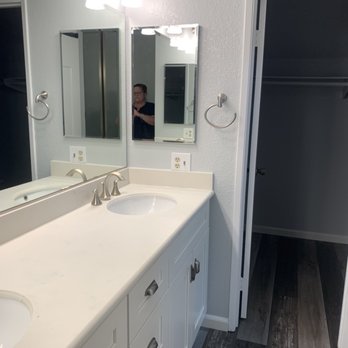 CALbath Renovations - Cabinets, pulls, counters, sinks, faucets, light fixtures, towel ring, mirror and medicine cabinets - Kitchen & Bath Near Me - San Diego, California