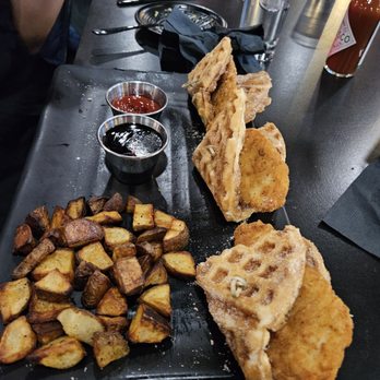 El Corazon Cantina - a plate of fried potatoes and waffles - Mexican Near Me - Spring Valley, Nevada