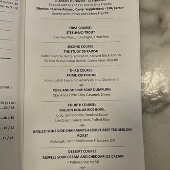 Heritage Restaurant & Caviar Bar - Restaurant week 2023 - Seafood Near Me - Chicago, Illinois