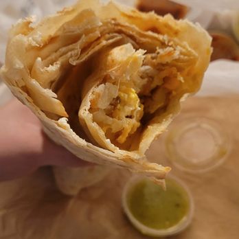 Acapela Modern Mex - Hashbrown Burrito (more tortilla than food). - Tacos Near Me - La Mesa, California Acapela Modern Mex - Hashbrown Burrito (more tortilla than food). - Tacos Near Me - La Mesa, California