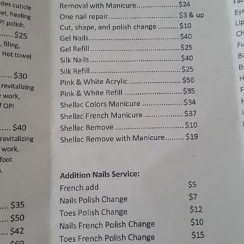 Diana Nails - Prices continued - Nail Salons Near Me - Arlington, Virginia