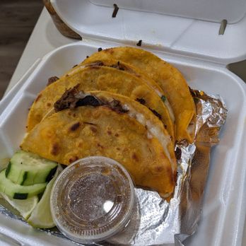 Sofia's Antojitos 2 - Quesa birria tacos with a side of broth that the meat was cooked in! - Tacos Near Me - Colorado Springs, Colorado Sofia's Antojitos 2 - Quesa birria tacos with a side of broth that the meat was cooked in! - Tacos Near Me - Colorado Springs, Colorado