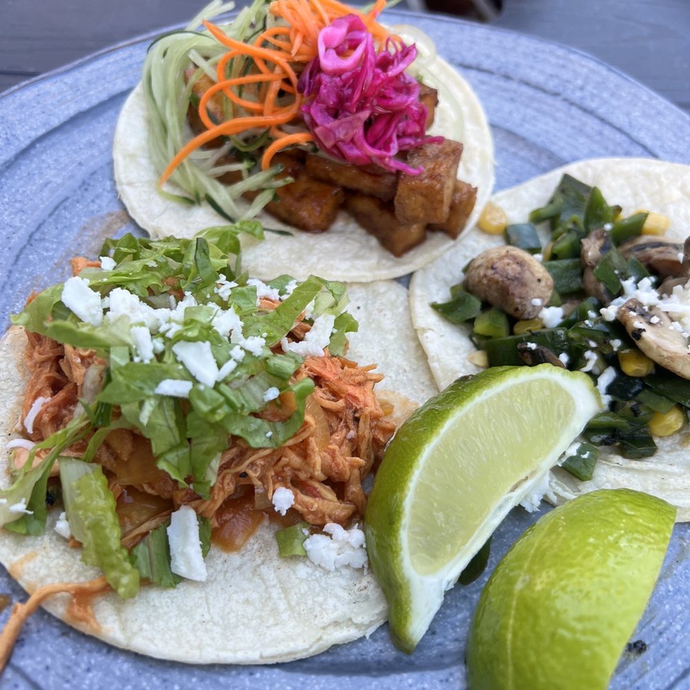 Lalo - Tofu, mushroom poblano, and chicken tika tacos - Latin American Near Me - Cincinnati, Ohio