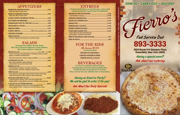 Menu photo 4 Fierro's Pizza Greenfield Center, NY Menu photo 4 Fierro's Pizza Greenfield Center, NY