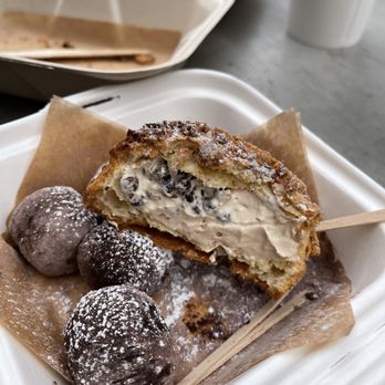 AlimamaTea - Vegan chocolate munchkins and Vietnamese Coffee Boba Cream Puff - Desserts Near Me - New York, New York