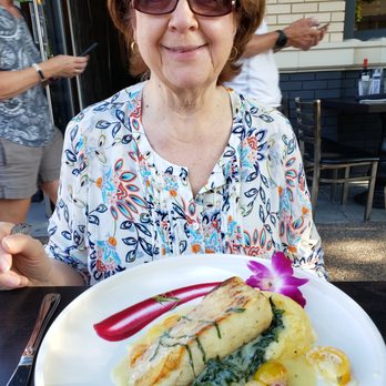 Trattoria 360 - Special of the Day, Halibut with  polenta and veggies. Would recommend. - Italian Near Me - Campbell, California