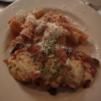 Pappardella - Eggplant Parmesan with rigatoni rather than spaghetti - Italian Near Me - New York, New York Pappardella - Eggplant Parmesan with rigatoni rather than spaghetti - Italian Near Me - New York, New York