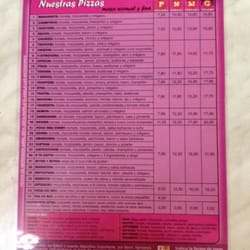 Solopizza - Carta con precios