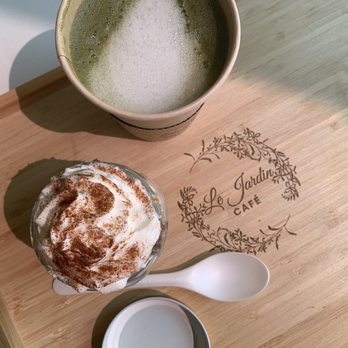 Le Jardin Café - Tiramisu and Matcha Green Latte - Cafes Near Me - Wallingford, Connecticut Le Jardin Café - Tiramisu and Matcha Green Latte - Cafes Near Me - Wallingford, Connecticut