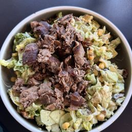 I had the Green Goddess Salad with steak on top! Will definitely order again. Finished every bite. I had the Green Goddess Salad with steak on top! Will definitely order again. Finished every bite.