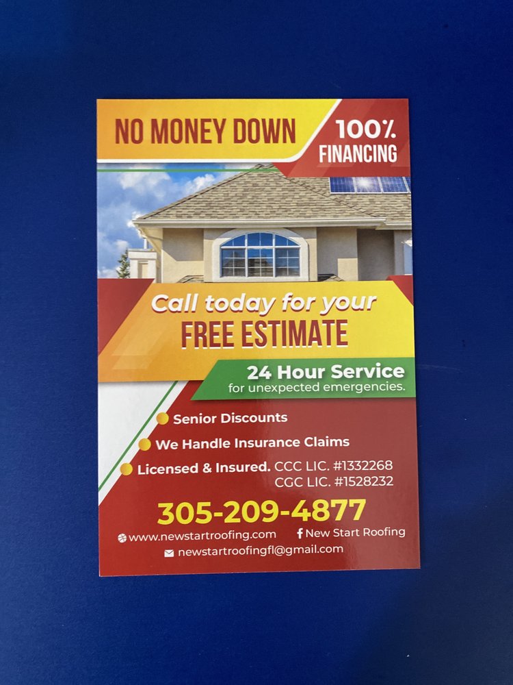 Slide of New Start Roofing