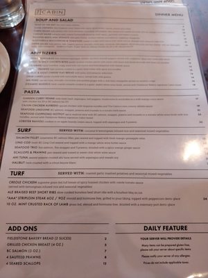 Menu photo 3 The Cabin Restaurant Surrey, BC Menu photo 3 The Cabin Restaurant Surrey, BC