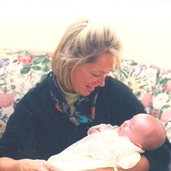 Boston Newborn Care - Leeann with one of the triplets. Newborns are so precious!