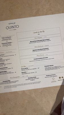 Menu photo 3 Quinto Miami, FL