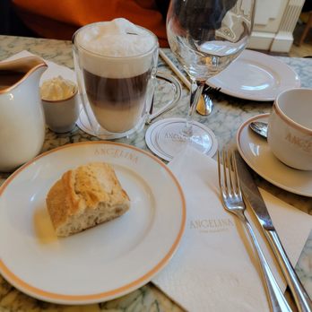 Angelina - With Angelina's old fashioned hot chocolate, latte macchiato, and a baguette - Breakfast & Brunch Near Me - Paris, 75 Angelina - With Angelina's old fashioned hot chocolate, latte macchiato, and a baguette - Breakfast & Brunch Near Me - Paris, 75