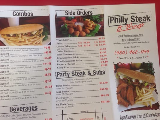 Menu photo 7 Philly Steak & Wings Mesa, AZ