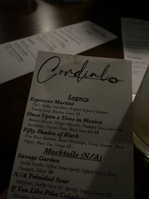 Menu photo 1 Cordial Madison, WI
