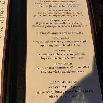 Muriel's Jackson Square - Cocktails menu - Cajun/Creole Near Me - New Orleans, Louisiana Muriel's Jackson Square - Cocktails menu - Cajun/Creole Near Me - New Orleans, Louisiana