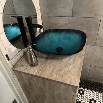 Teppen Ramen - Pretty sink in unisex rest room - Ramen Near Me - New York, New York