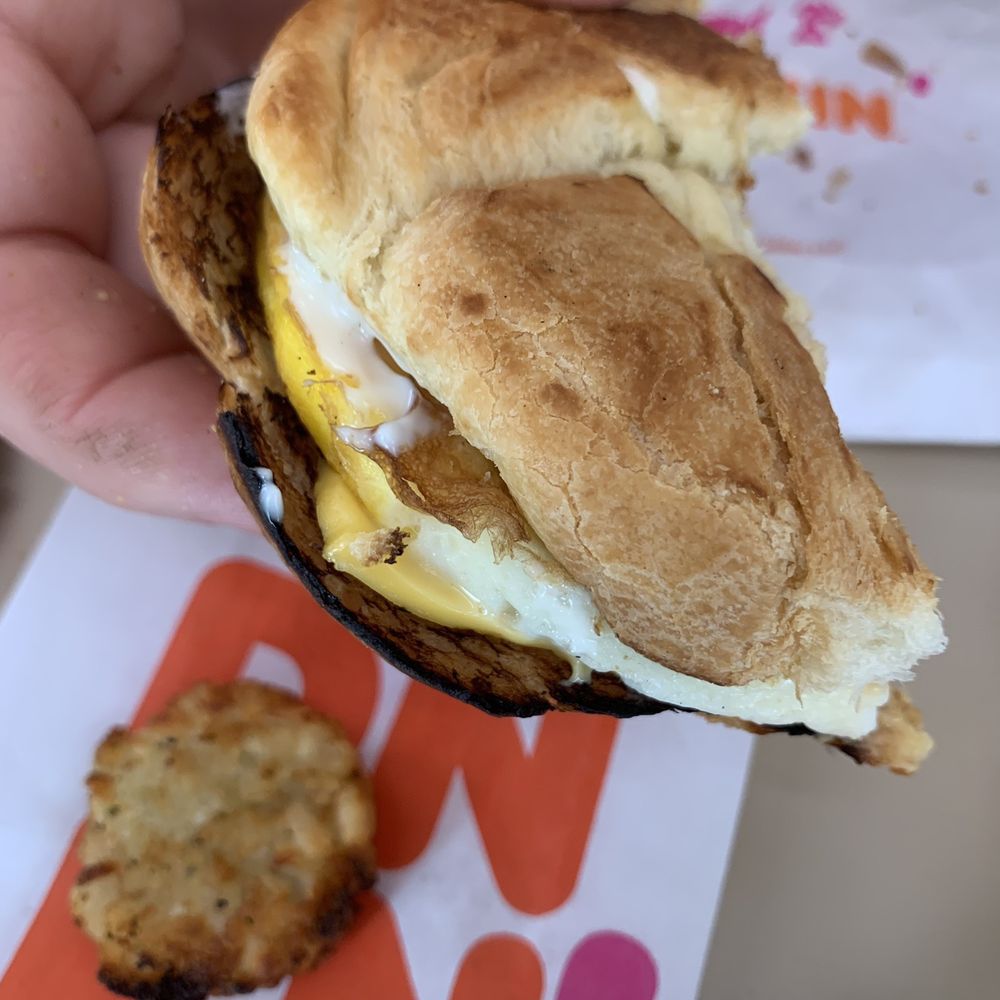 Dry burnt sandwich and potato. Dry burnt sandwich and potato.