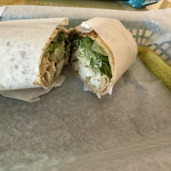 SweetBerries - (Wrap) Chicken Caesar with pickle spear - Ice Cream & Frozen Yogurt Near Me - Gainesville, Florida