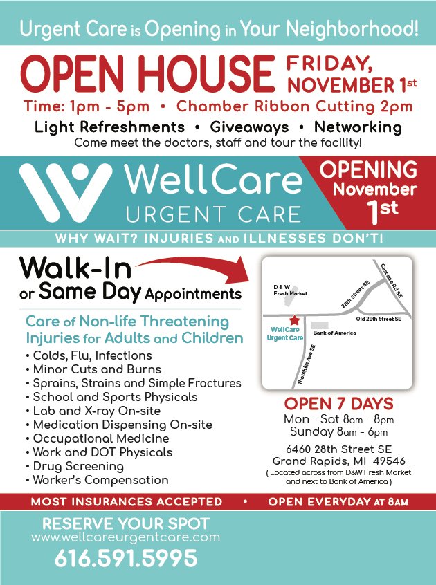 WELLCARE URGENT CARE Urgent Care 6460 28th St SE, Grand Rapids, MI