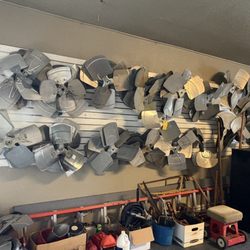 Condenser fan blades galore! Handy? We don't just do service; we sell all AC parts at our store in Weeki Wachee.