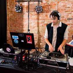DJ Phil Does It - DJing a Star Wars-themed wedding in Waco, TX while dressed as Han Solo, May 4, 2019.