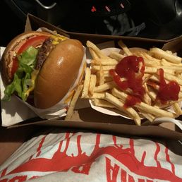In and out burger and fries with a shake In and out burger and fries with a shake