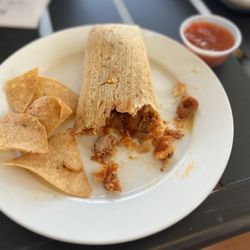 Garduno's Taco King - Vegan jackfruit red tamal